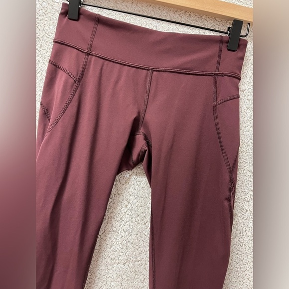 Lululemon Sculpt It Crop Bordeaux Drama | size 4 - Picture 2 of 9